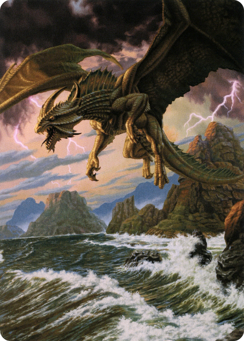 Ancient Bronze Dragon // Ancient Bronze Dragon (ACLB-003) - Battle for Baldur's Gate Art Series (Borderless) Foil