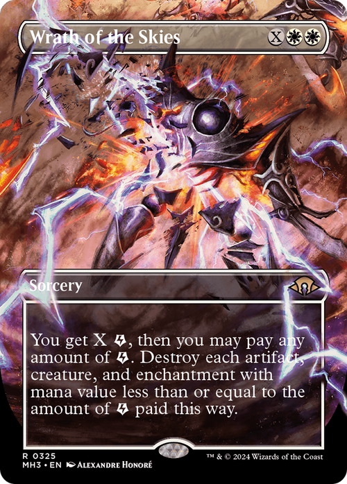 Wrath of the Skies (Borderless) (MH3-325) - Modern Horizons 3 Foil