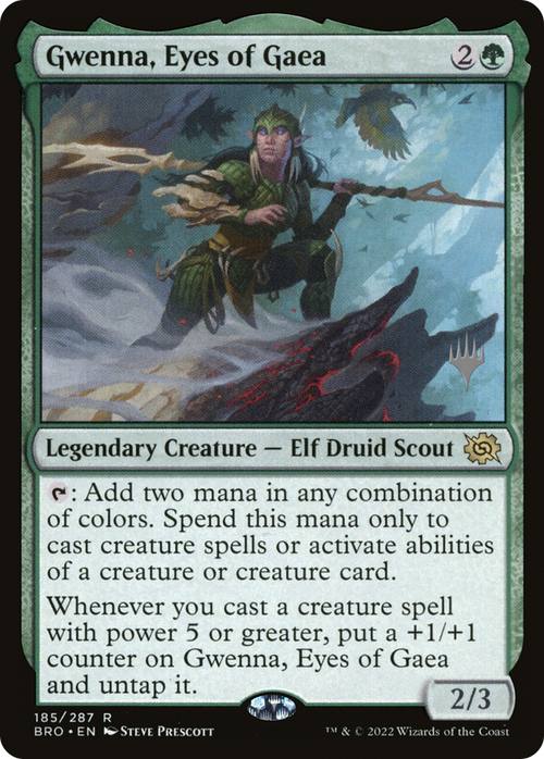 Gwenna, Eyes of Gaea (PPBRO-185) - The Brothers' War Promos Foil