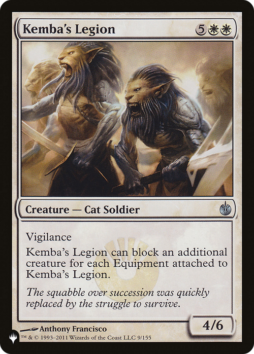 Kemba's Legion (LIST-MBS-9) - The List