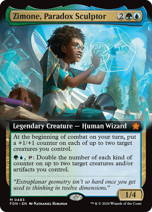 Zimone, Paradox Sculptor (Extended Art) (FDN-483) - Foundations: (Extended Art) Foil