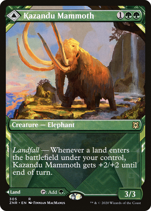 Kazandu Mammoth (Showcase) (ZNR-305) - Zendikar Rising: (Showcase) Foil