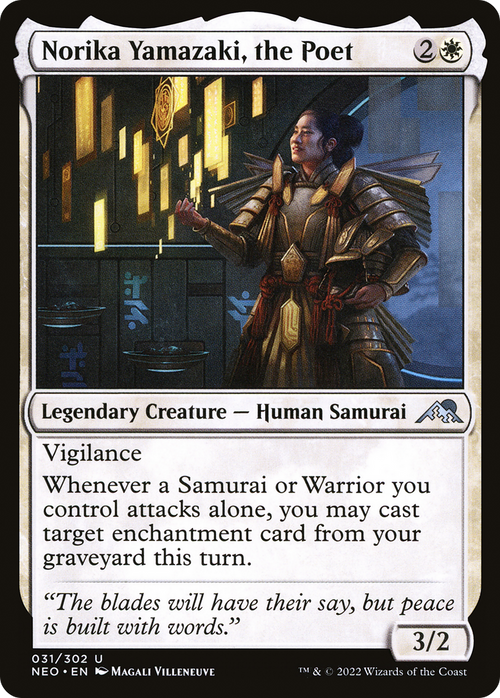 Norika Yamazaki, the Poet (NEO-031) - Kamigawa: Neon Dynasty Foil