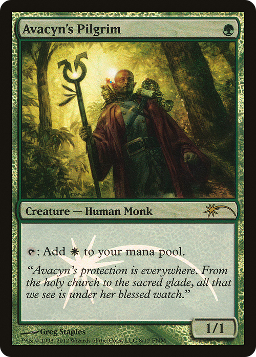 Avacyn's Pilgrim (FNM-008) - Friday Night Magic 2012 Foil