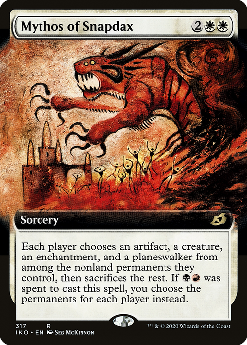 Mythos of Snapdax (Extended Art) (IKO-317) - Ikoria: Lair of Behemoths: (Extended Art) Foil