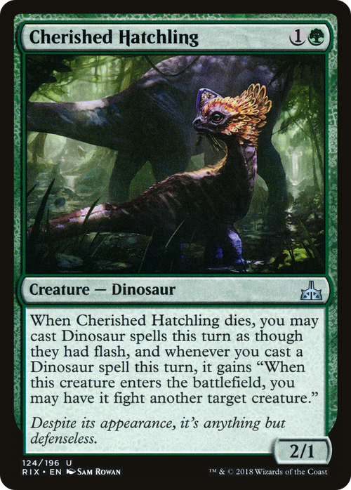 Cherished Hatchling (RIX-124) - Rivals of Ixalan Foil