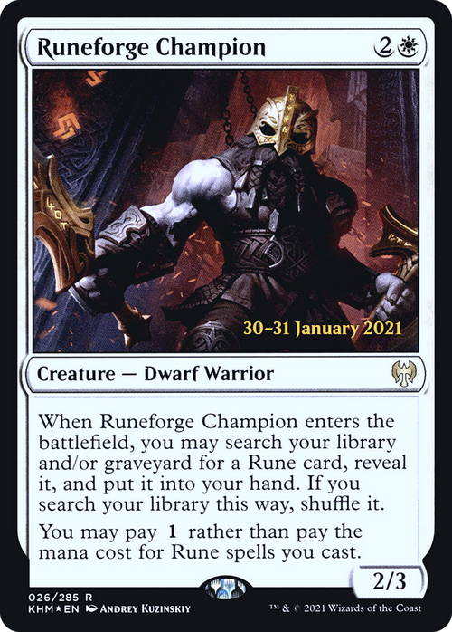 Runeforge Champion (PRE-26S) - Kaldheim Promos Foil