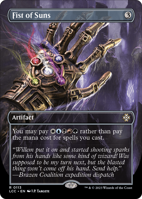 Fist of Suns (Borderless) (LCC-113) - The Lost Caverns of Ixalan Commander