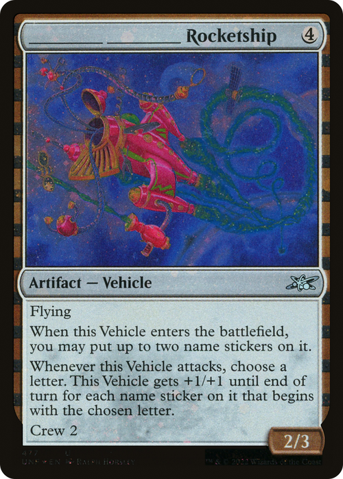 _______ _______ Rocketship (Galaxy Foil) (UNF-477) - Unfinity Foil