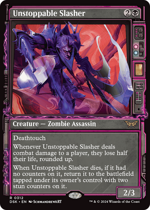 Unstoppable Slasher (Showcase) (DSK-312) - Duskmourn: House of Horror: (Showcase) Foil