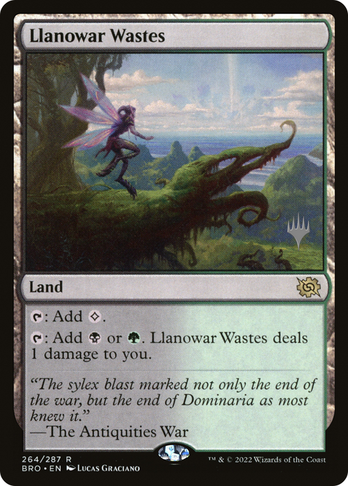 Llanowar Wastes (PPBRO-264) - The Brothers' War Promos