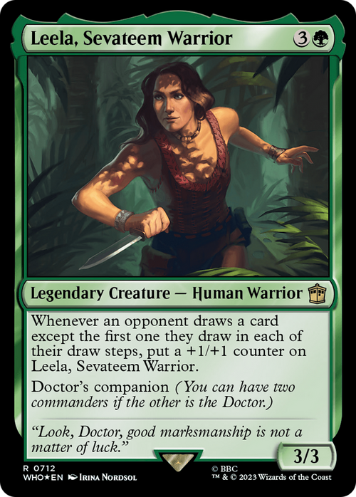 Leela, Sevateem Warrior (Surge Foil) (WHO-712) - Doctor Who Foil