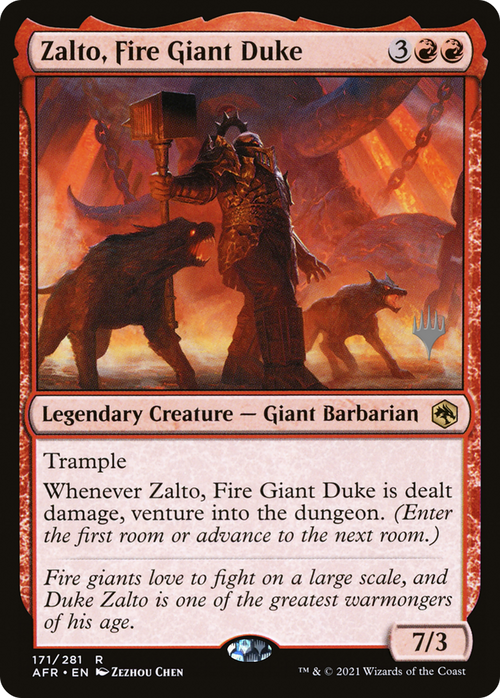 Zalto, Fire Giant Duke (PPAFR-171P) - Adventures in the Forgotten Realms Promos Foil