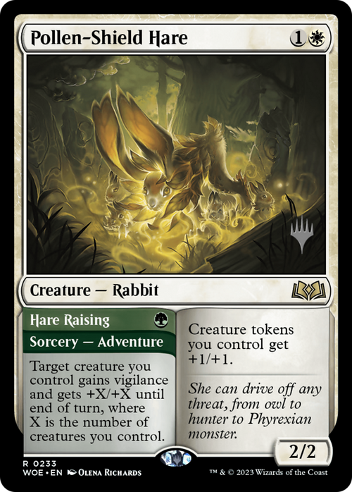 Pollen-Shield Hare (PPWOE-233) - Wilds of Eldraine Promos Foil