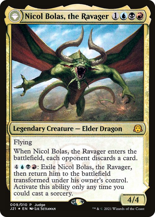 Nicol Bolas, the Ravager (JDG-009) - Judge Gift Cards 2021: (originpwdfc) Foil