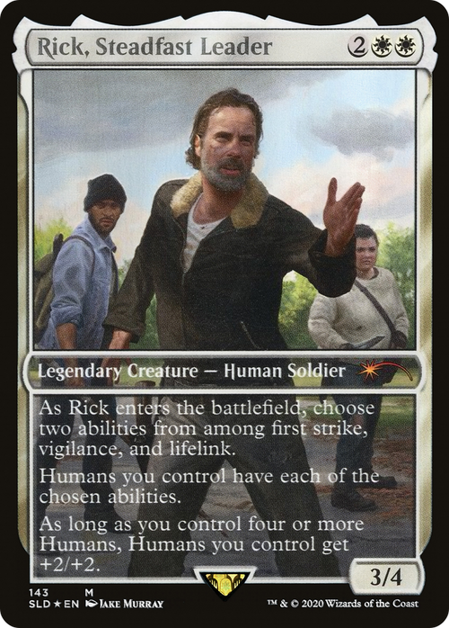 Greymond, Avacyn's Stalwart (SLD-143) - Secret Lair Drop / Rick, Steadfast Leader: (Full Art) Foil