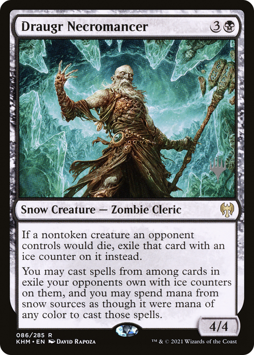 Draugr Necromancer (PPKHM-86P) - Kaldheim Promos: (snow) Foil