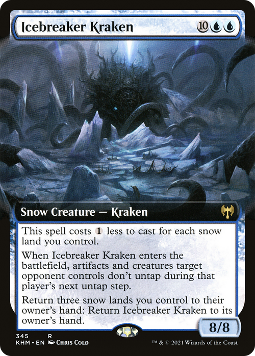 Icebreaker Kraken (Extended Art) (KHM-345) - Kaldheim: (Extended Art, snow) Foil