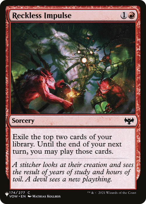 Reckless Impulse (LIST-VOW-174) - The List