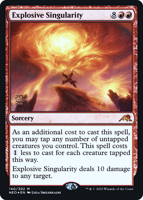 Explosive Singularity (PRE-140) - Kamigawa: Neon Dynasty Promos Foil