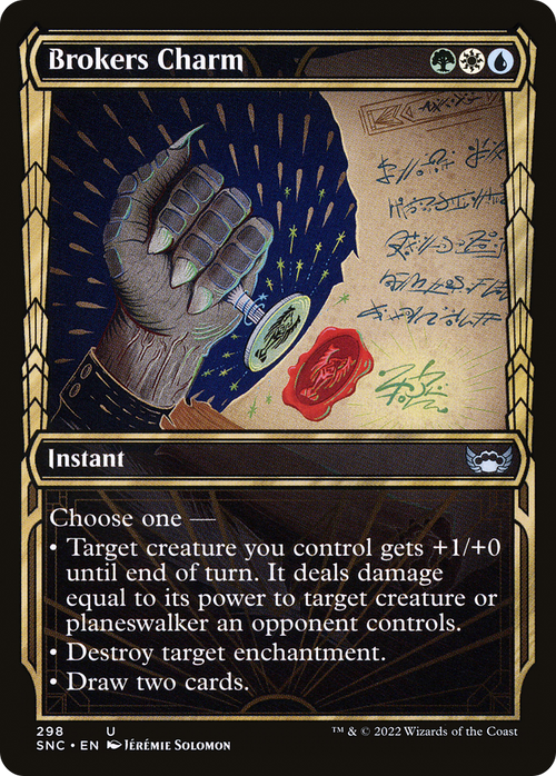 Brokers Charm (Showcase) (SNC-298) - Streets of New Capenna: (Showcase) Foil