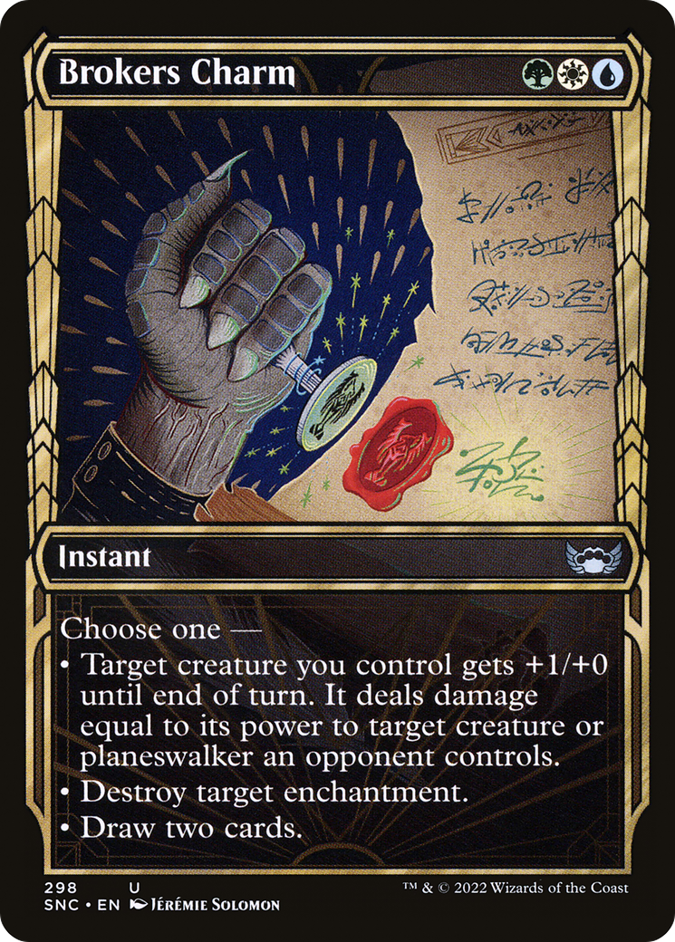 Brokers Charm (Showcase) (SNC-298) - Streets of New Capenna: (Showcase) Foil