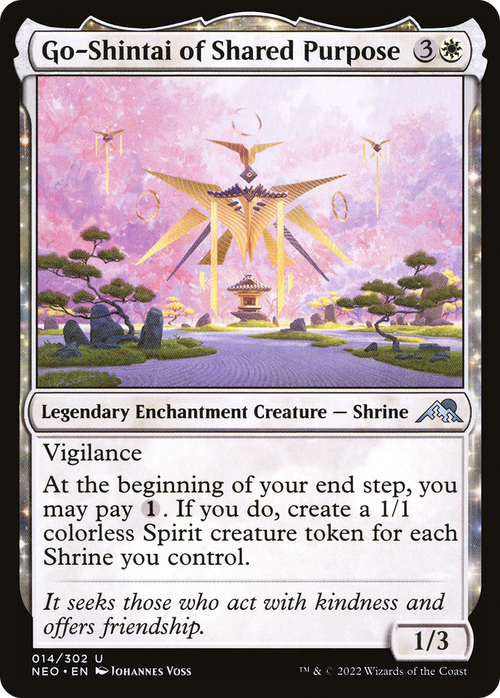 Go-Shintai of Shared Purpose (NEO-014) - Kamigawa: Neon Dynasty: (enchantment)