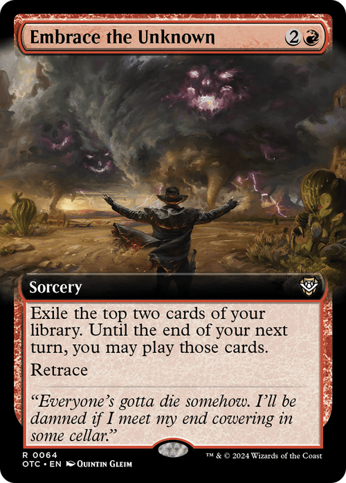 Embrace the Unknown (Extended Art) (OTC-064) - Outlaws of Thunder Junction Commander: (Extended Art)