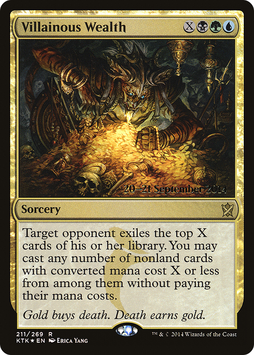 Villainous Wealth (PRE-211S) - Khans of Tarkir Promos Foil
