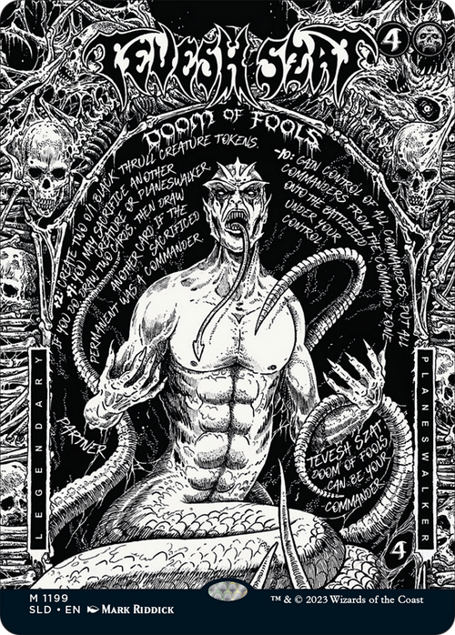 Tevesh Szat, Doom of Fools (SLD-1199) - Secret Lair Drop: (Full Art) (Borderless) Foil