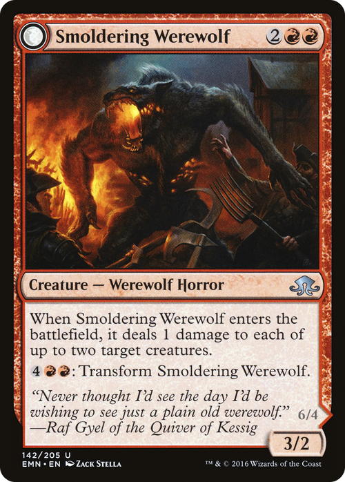 Smoldering Werewolf (EMN-142) - Eldritch Moon: (mooneldrazidfc) Foil
