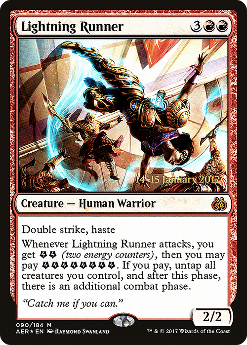 Lightning Runner (PRE-90S) - Aether Revolt Promos Foil