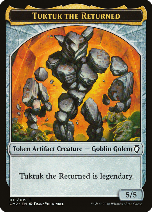 Tuktuk the Returned Token (CM2-015) - Commander Anthology Volume II Tokens