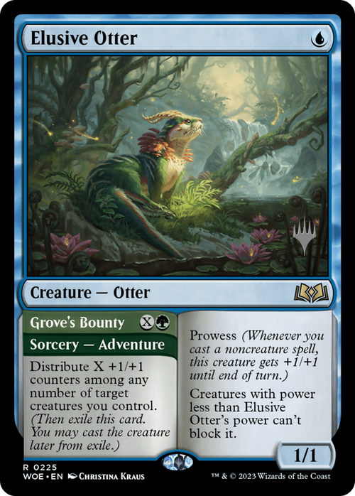 Elusive Otter (PPWOE-225) - Wilds of Eldraine Promos Foil