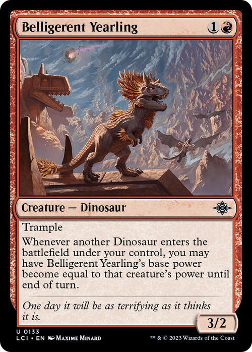 Belligerent Yearling (LCI-133) - The Lost Caverns of Ixalan Foil