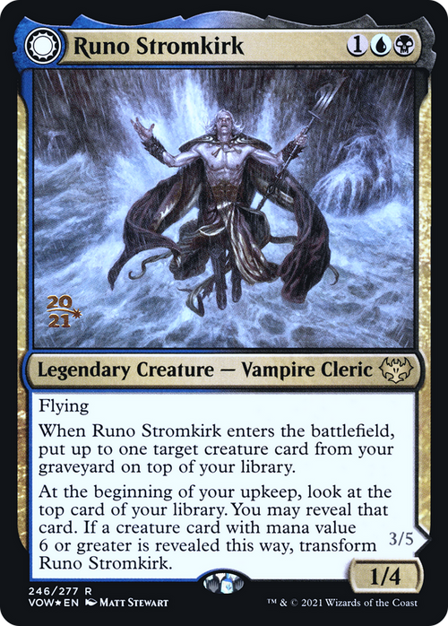 Runo Stromkirk (PRE-246) - Innistrad: Crimson Vow Promos: (Double Faced Transform) Foil