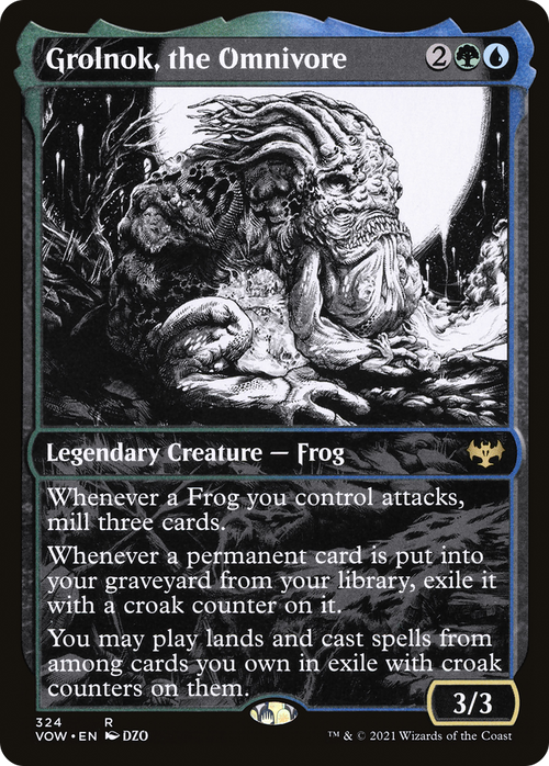 Grolnok, the Omnivore (Showcase) (VOW-324) - Innistrad: Crimson Vow: (Showcase) Foil