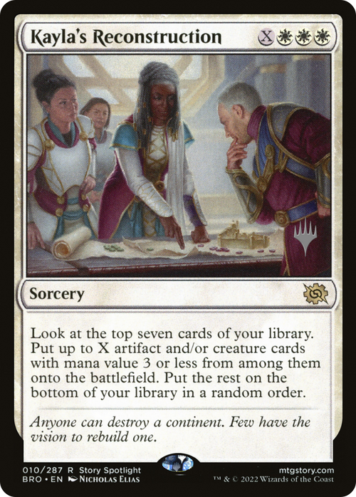 Kayla's Reconstruction (PPBRO-010) - The Brothers' War Promos Foil