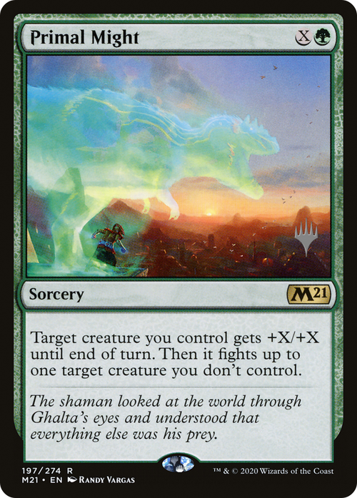 Primal Might (PPM21-197P) - Core Set 2021 Promos Foil