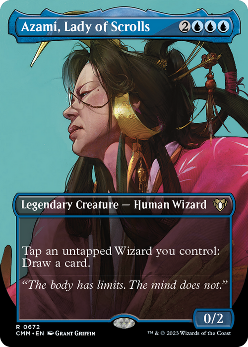 Azami, Lady of Scrolls (Borderless) (CMM-672) - Commander Masters