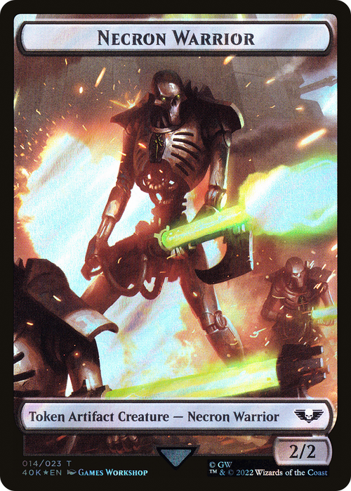 Necron Warrior (T40K-14★) - Warhammer 40,000 Tokens Foil