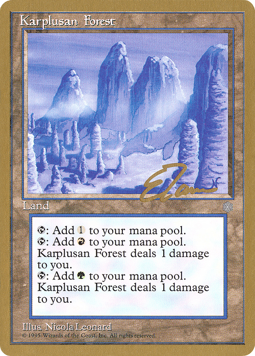 Karplusan Forest - 1996 Eric Tam (ICE) (WCD-) - Pro Tour Collector Set