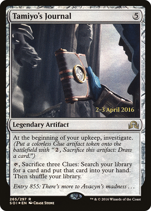 Tamiyo's Journal (Entry 855) (PRE-265S) - Shadows over Innistrad Promos Foil