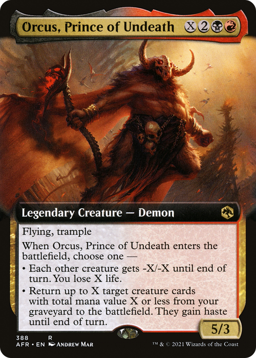 Orcus, Prince of Undeath (Extended Art) (AFR-388) - Adventures in the Forgotten Realms: (Extended Art)