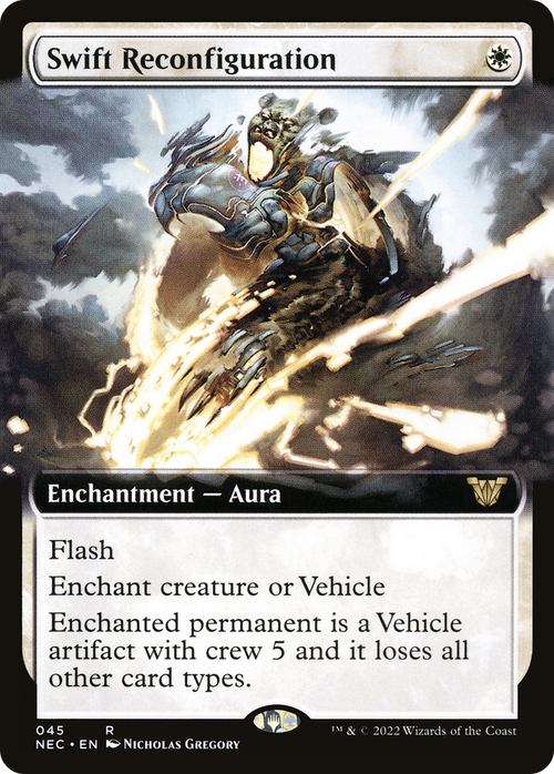 Swift Reconfiguration (Extended Art) (NEC-045) - Neon Dynasty Commander: (Extended Art)