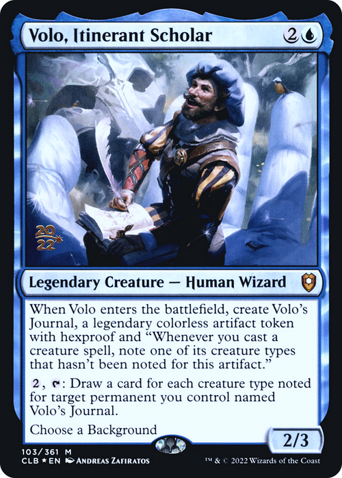 Volo, Itinerant Scholar (PRE-103) - Battle for Baldur's Gate Promos Foil