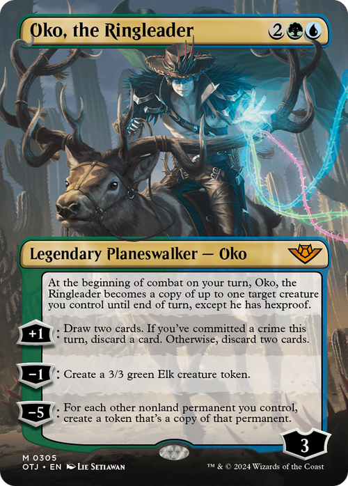 Oko, the Ringleader (Borderless) (OTJ-305) - Outlaws of Thunder Junction Foil