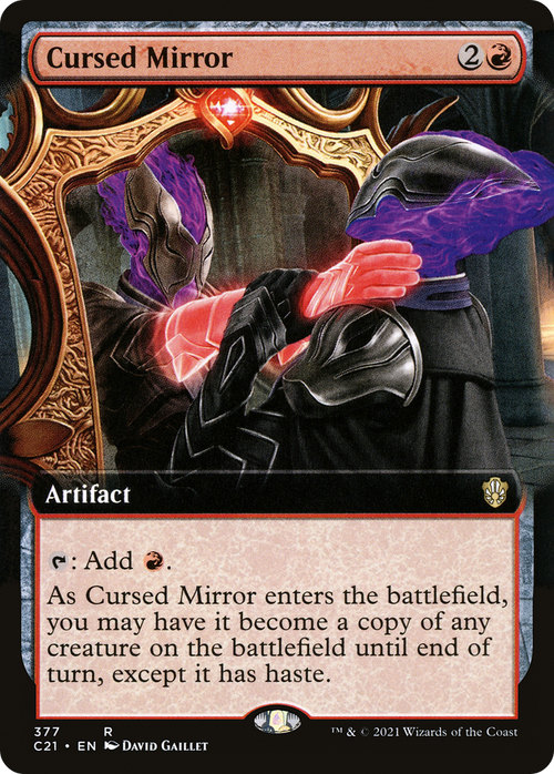 Cursed Mirror (Extended Art) (C21-377) - Commander 2021: (Extended Art)