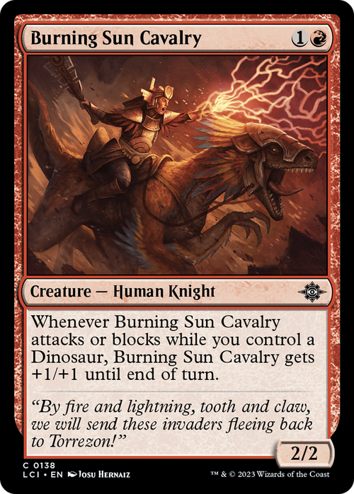 Burning Sun Cavalry (LCI-138) - The Lost Caverns of Ixalan Foil