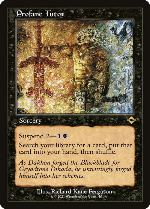 Profane Tutor (Retro Frame) (MH2-401) - Modern Horizons 2
